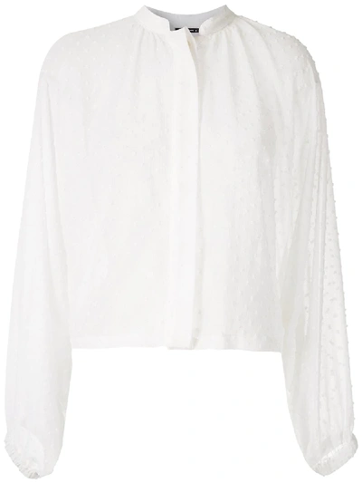 À La Garçonne Elysee Wide Fit Shirt In White