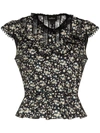 THE MARC JACOBS THE VICTORIAN LACE TRIM FLORAL TOP