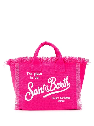 Mc2 Saint Barth Logo Top-handle Tote In Pink