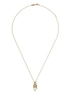 STEPHEN WEBSTER 18KT YELLOW GOLD CANCER ASTRO BALL PEARL PENDANT NECKLACE