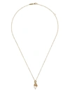 STEPHEN WEBSTER 18KT YELLOW GOLD SCORPIO ASTRO BALL PEARL PENDANT NECKLACE