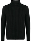 INCENTIVE! CASHMERE CHUNKY RIB KNIT ROLL NECK CASHMERE JUMPER