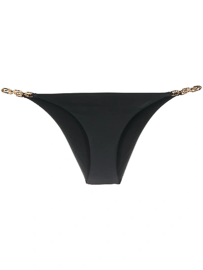 Versace Greca Chain Detail Swim Bottom Black