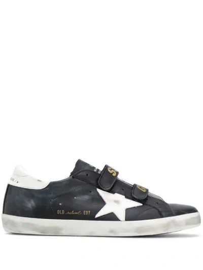 Golden Goose Old School Black Trainers With White Star