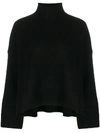 ALLUDE LOOSE FIT CASHMERE-WOOL BLEND TURTLE NECK JUMPER