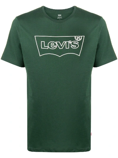 Levi's Logo Print Short-sleeved T-shirt In Green