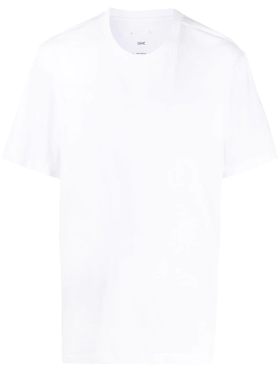 Oamc Cotton T-shirt With Logo Patch At Back In White