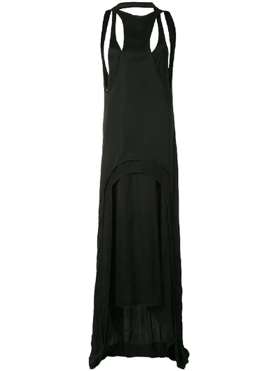 Ann Demeulemeester Draped Layered Dress In Black