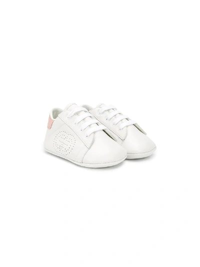 Gucci Babies' Ace Low-top Sneakers In White