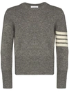 THOM BROWNE 4-BAR CREW-NECK SHETLAND WOOL JUMPER