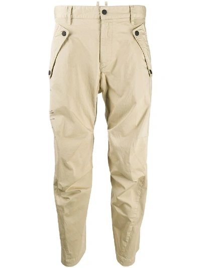 Dsquared2 Military Straight-leg Trousers In Neutrals