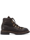 GUIDI LACE-UP LEATHER BOOTS