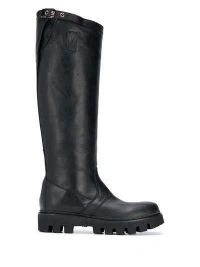 Société Anonyme Chunky-sole Knee-length Boots In Black