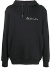 Paul Smith Logo Print Oversized Hoodie In Black