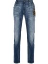 DOLCE & GABBANA FADED SLIM-FIT JEANS