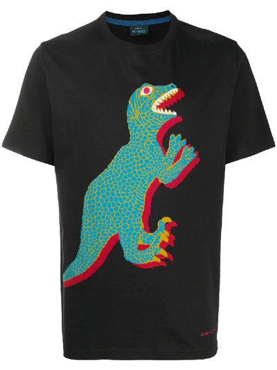 Ps By Paul Smith Dinosaur Print T-shirt In Black