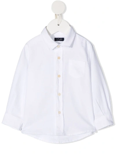 Il Gufo Babies' Pointed Collar Cotton Shirt In White