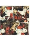 KENZO HORSE-PRINT SILK SCARF