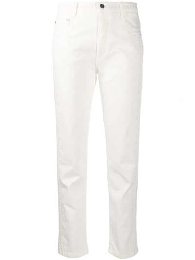 Ermanno Scervino Cropped Straight-leg Jeans In White