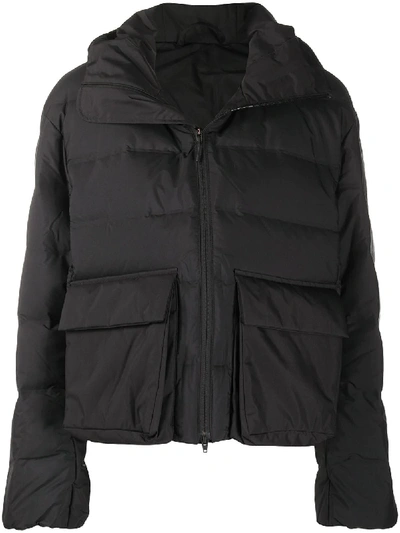 Y-3 Funnel Neck Puffer Jacket In Black