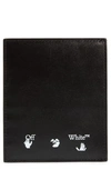 OFF-WHITE SHADOW LOGO LEATHER CARD HOLDER,OMND005E20LEA0021001