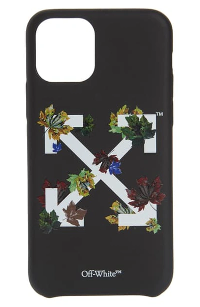 Off-white Leaf-detail Arrows-motif Iphone 11 Pro Case In Black
