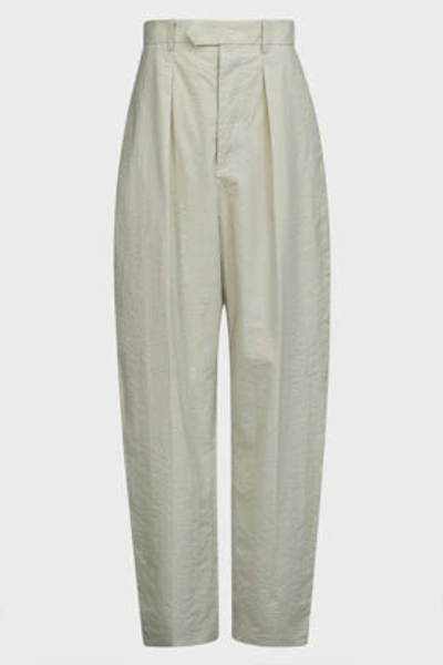 Isabel Marant Tacoma Crinkled Pleated Trousers In Beige