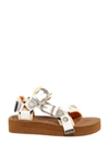 SUICOKE BUCKLE-EMBELLISHED FLATFORM SANDALS,11486287