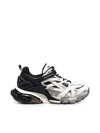 Balenciaga Track 2 Open Metallic Sneakers In Black White