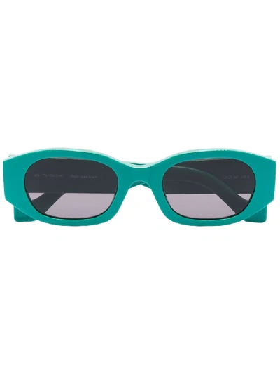 Tol Eyewear Green Oblong Oval Sunglasses In Black