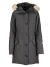 Canada Goose Rossclair Fur-trim Hooded Down Parka In Graphite