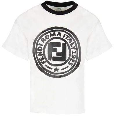 Fendi Kids T-shirt For For Boys And For Girls In White