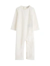 MONCLER WHITE ONESIE WITH LOGO,8060000899AH034