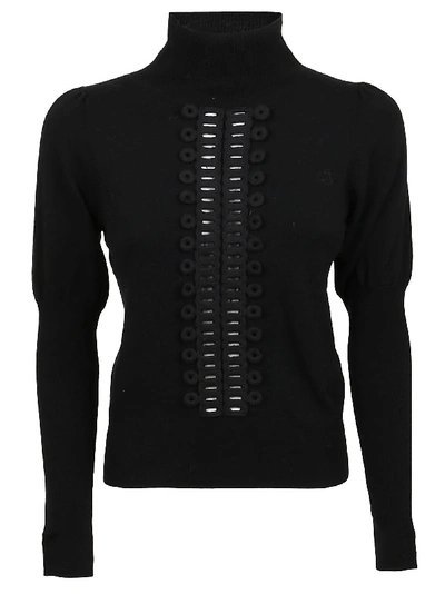 See By Chloé Knit And Lace Top In Black