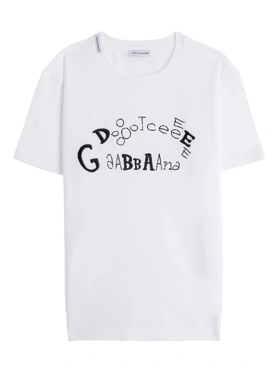 Dolce & Gabbana Kids' Logo Tee In White