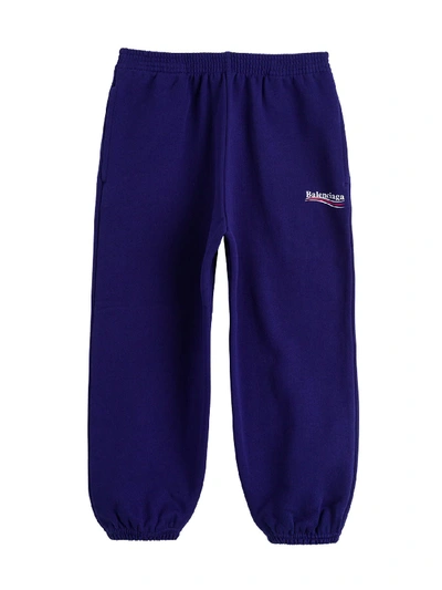 Balenciaga Kids' Joggers In Blu