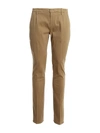 Dondup Gaubert Camel Pant Trouser Virgin Wool In Green
