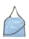 Stella Mccartney Falabella Light Blue Faux Leather Handbag In Blue
