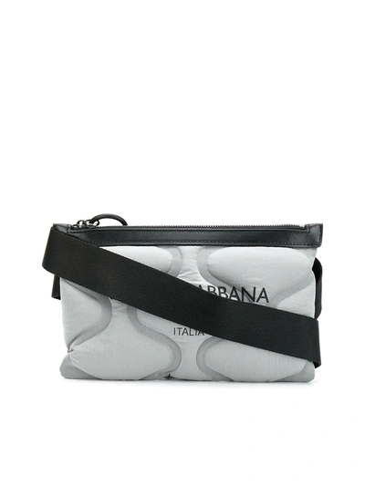 Dolce & Gabbana Printed Neoprene Beltbag In Black White