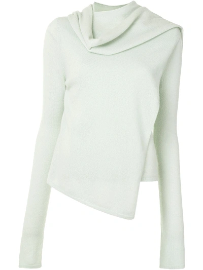Lapointe Scarf Neck Jumper In Green