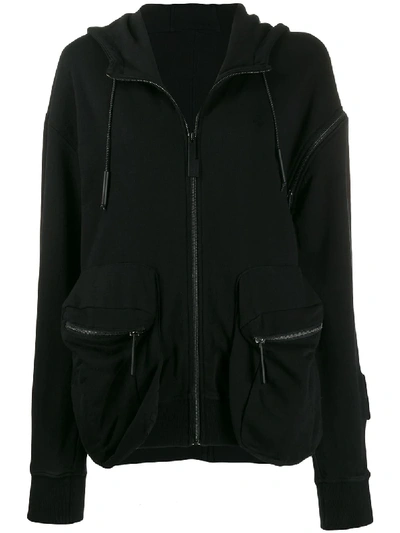 A-cold-wall* Zip-up Long-sleeved Hoodie In Black