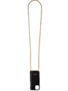 Saint Laurent Black Leather Iphone 11 Pro Case In Black