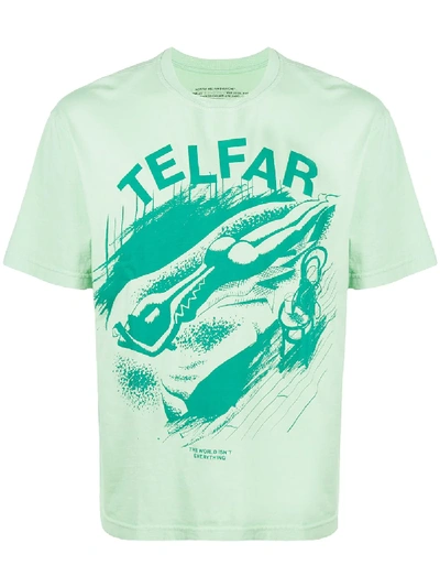 Telfar The World Isn't Everything T-shirt In Green