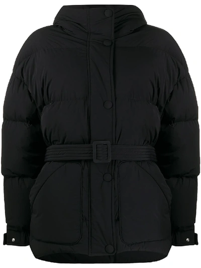 Ienki Ienki Belted Puffer Coat In Black
