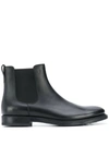 Tod's Suede Leather Chelsea Boots In Black