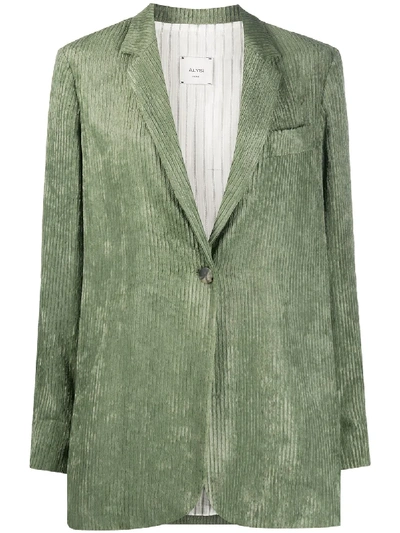 Alysi Ribbed Corduroy Blazer In Green