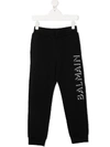 Balmain Logo Print Track Pants In Black