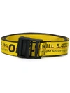 Off-white Logo-tape Adjustable-fit Belt In Yellow