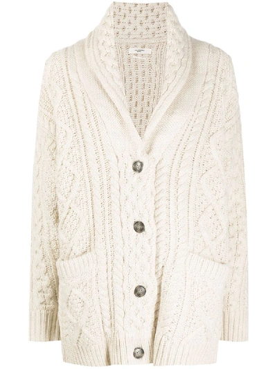 Isabel Marant Étoile Regan Oversize Knitted Cardigan In White