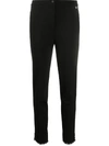 Twinset Skinny Fit Embellished Trim Trousers In Black
